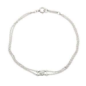 TIFFANY Silver Diamond Charm Bracelet